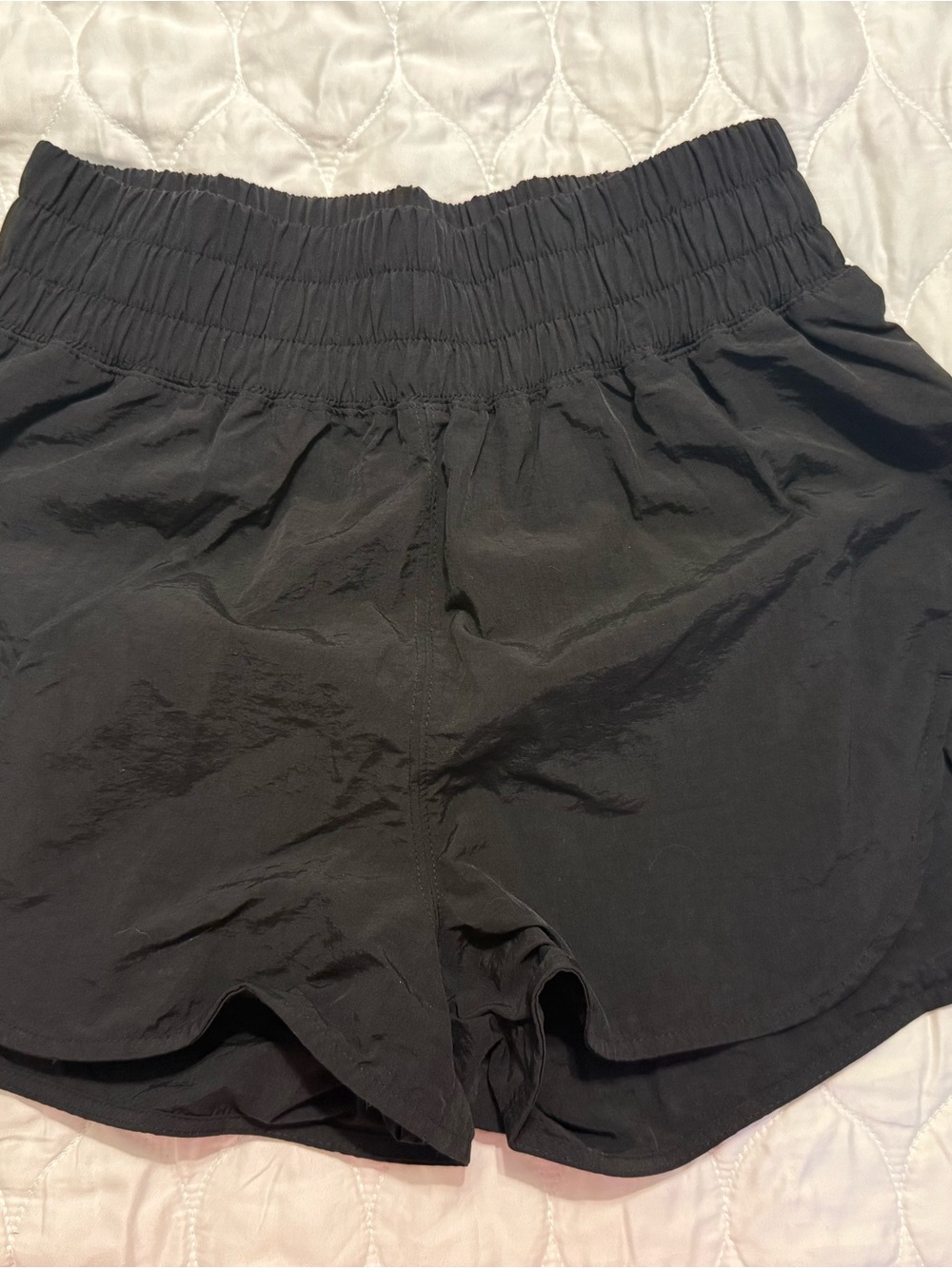 Zenana Outfitters Black Athletic Elastic-Waist Shorts